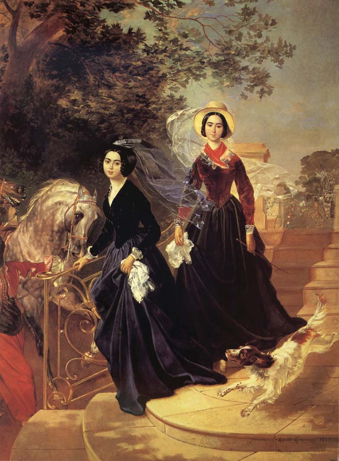 Portrait of The Shishmariov sisters,Olga and Alexandra